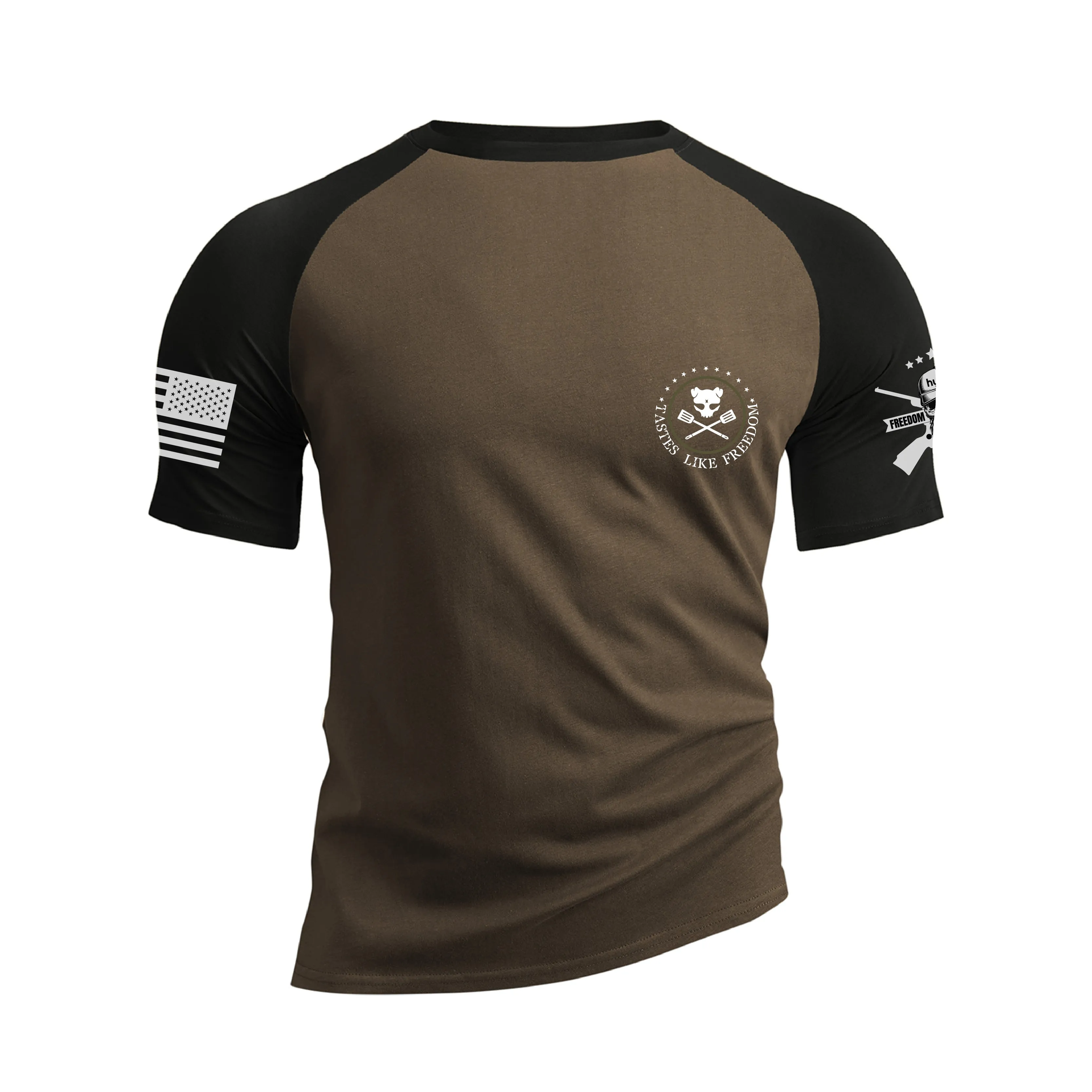 TASTES LIKE FREEDOM RAGLAN GRAPHIC TEE