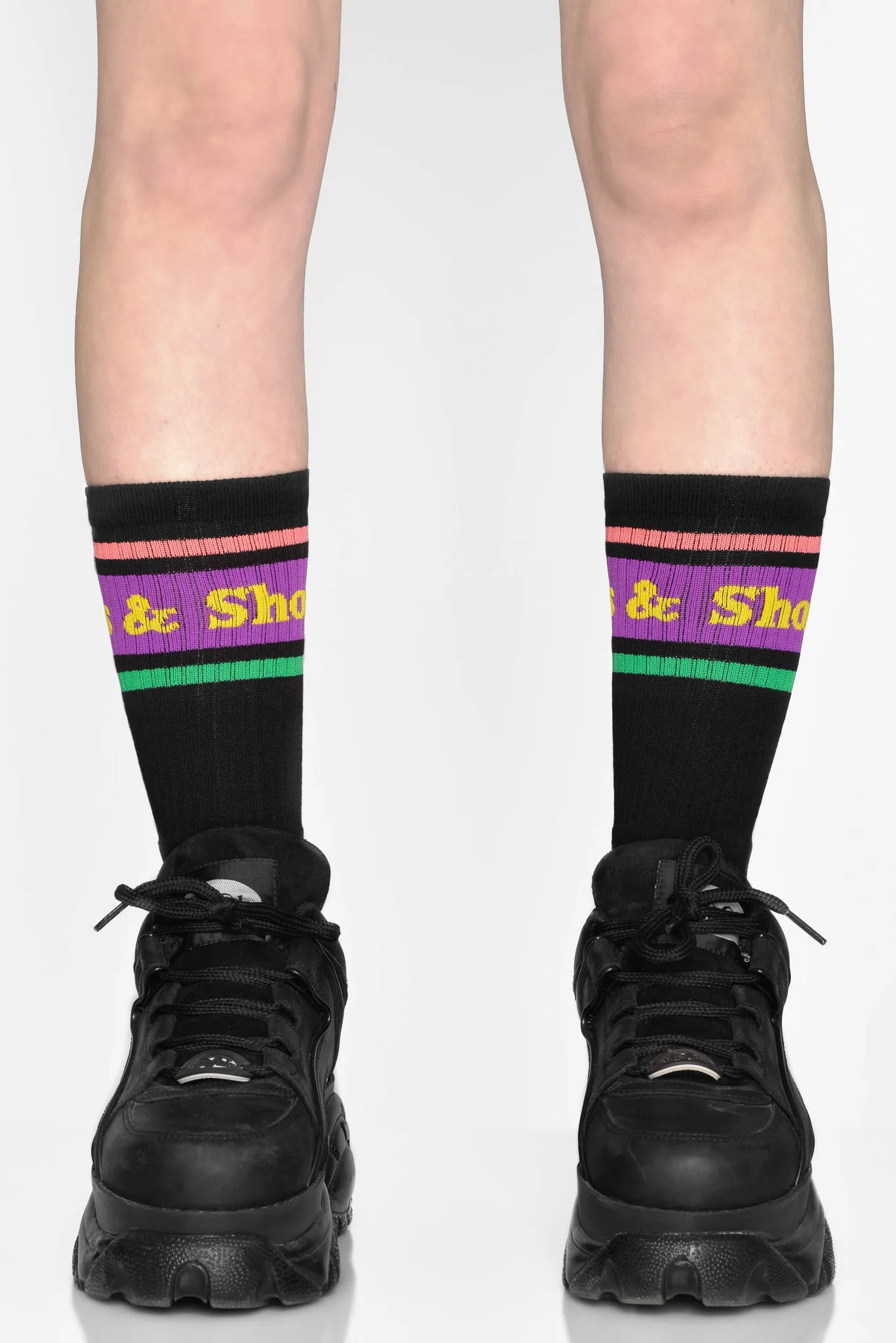Text Logo Socks Black