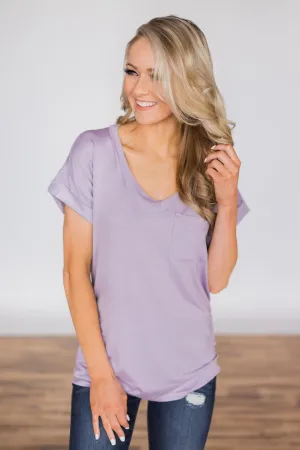 The Perfect Pocket Tee - Lavender