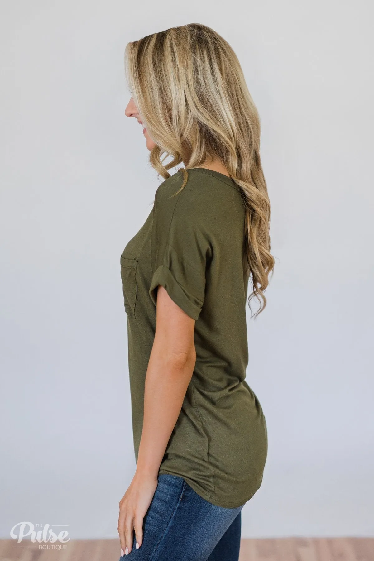 The Perfect Pocket Tee - Olive