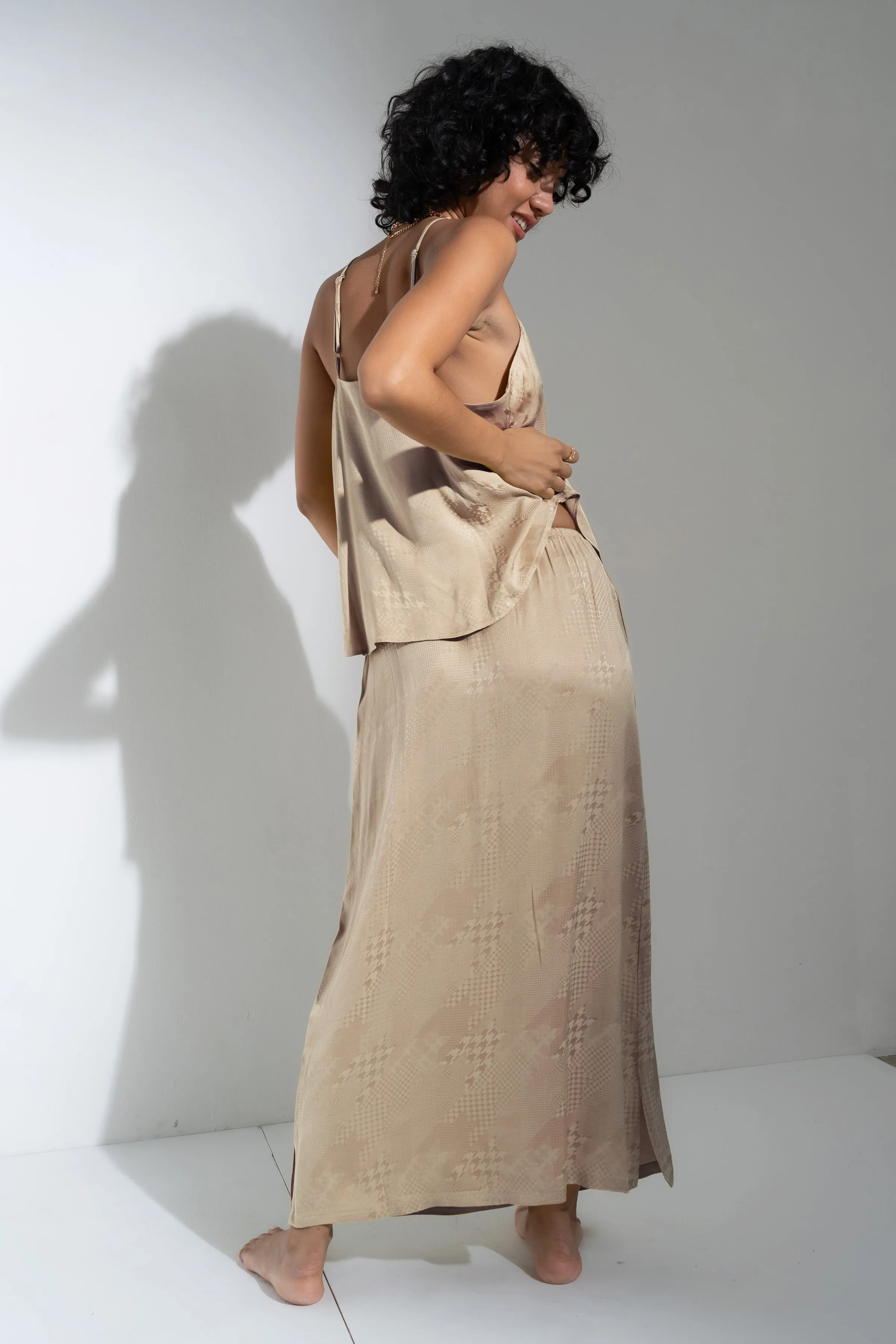 The Slip Skirt - Taupe