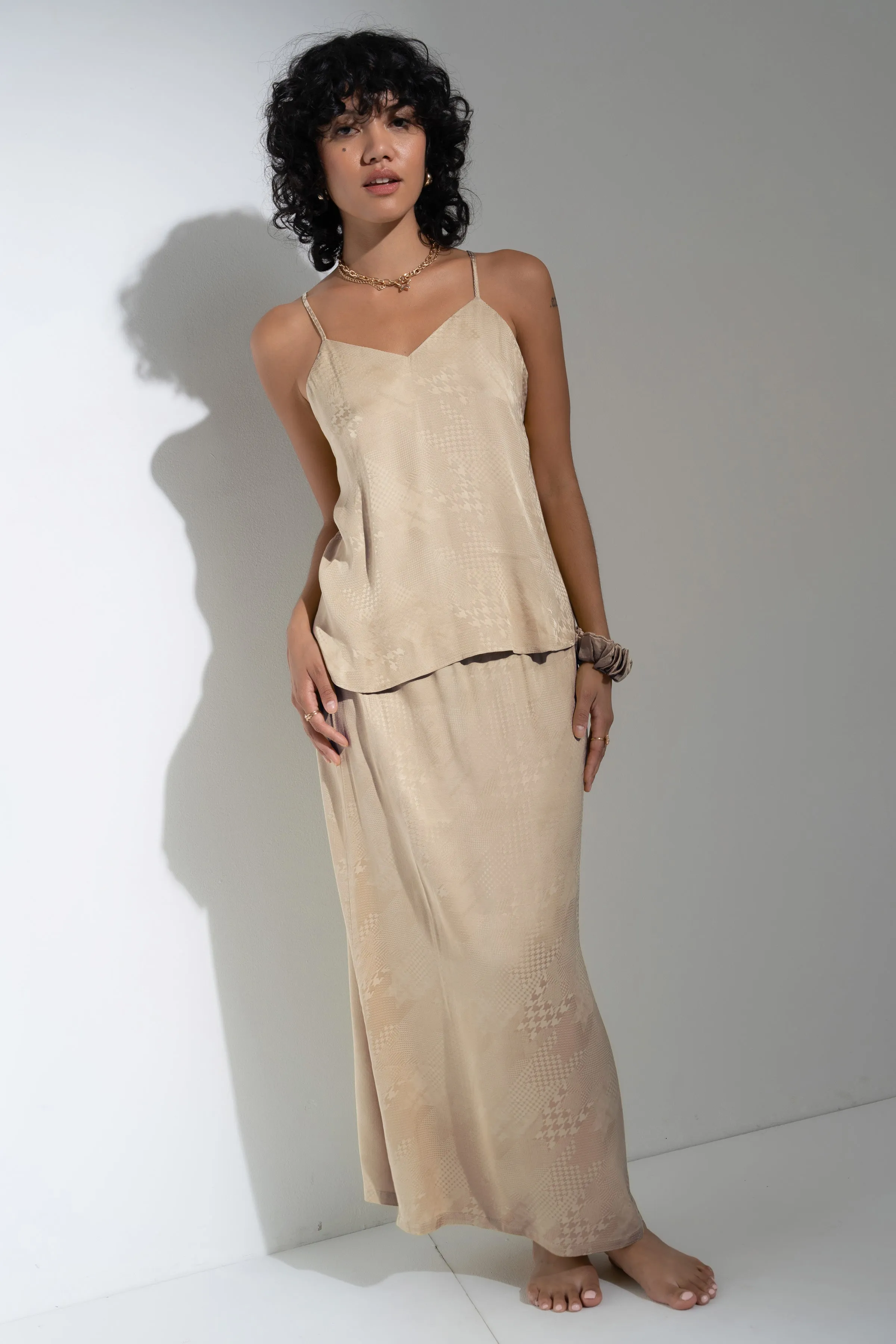 The Slip Skirt - Taupe