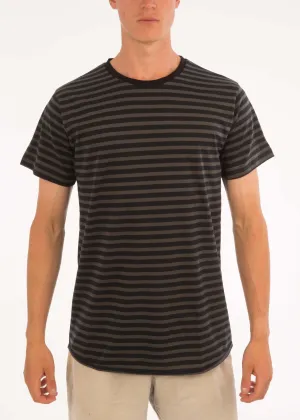 Thick Stripe Round Neck Tee