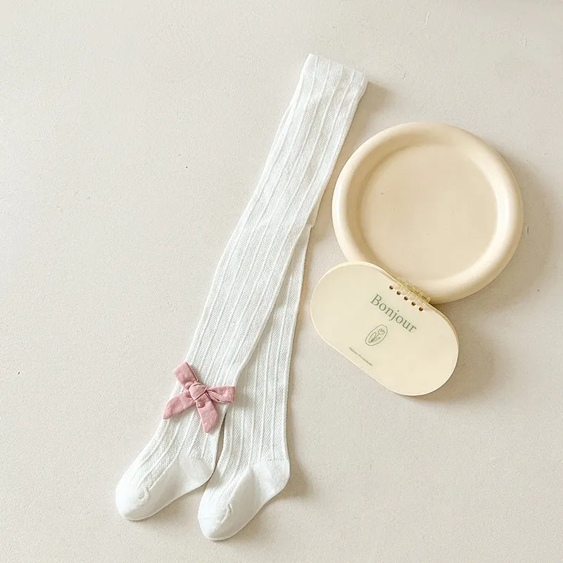Thin cloth bow children little girl baby baby outer wear leggings
