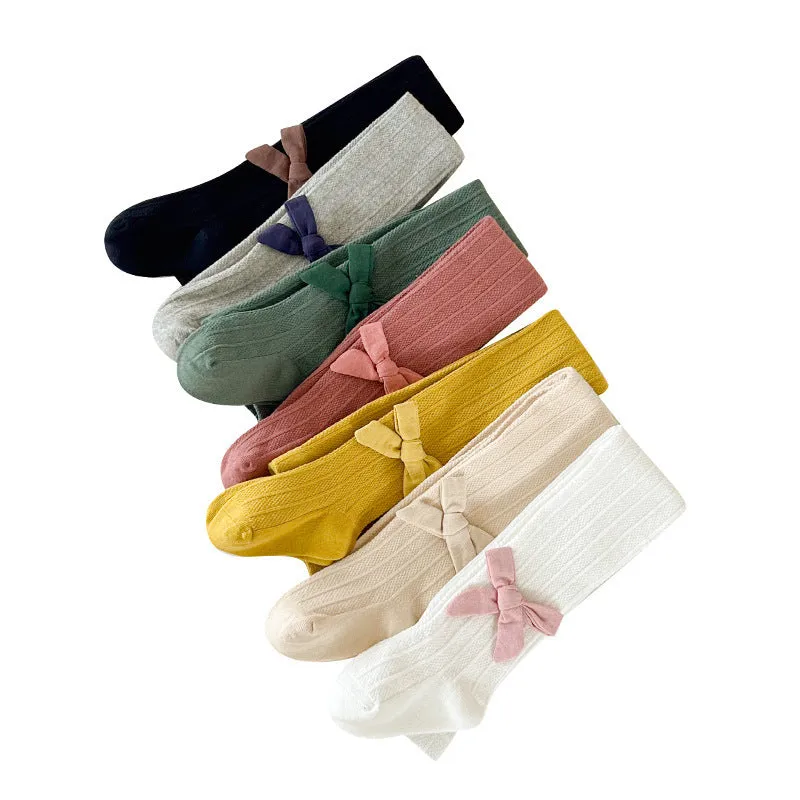 Thin cloth bow children little girl baby baby outer wear leggings