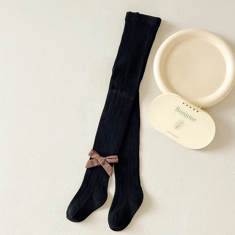 Thin cloth bow children little girl baby baby outer wear leggings