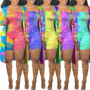 Tie-dye jumpsuit long sleeve suit AY1159