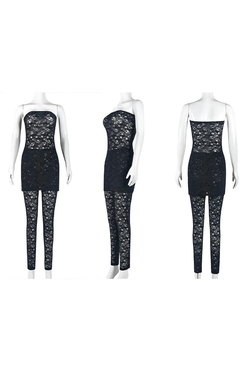 UH0505 Lace Tube and Leggings Set