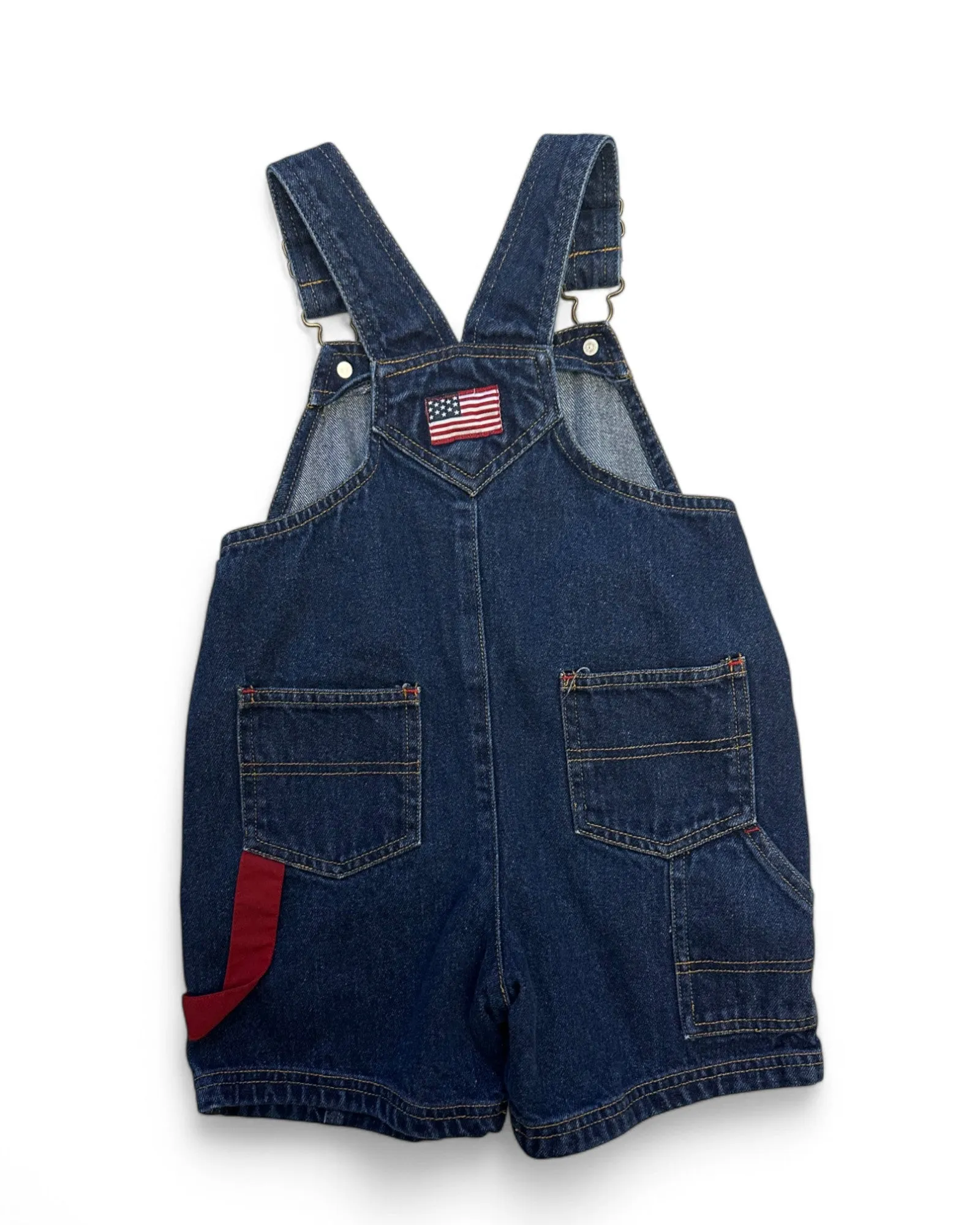 U.S Polo Association short dark wash denim toddler dungarees