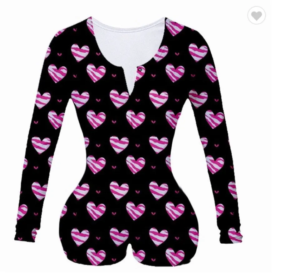Valentine's Day rose print jumpsuit AH2033