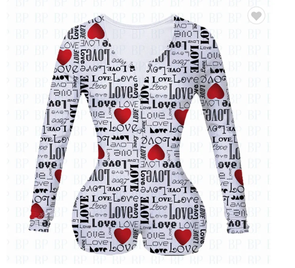 Valentine's Day rose print jumpsuit AH2033