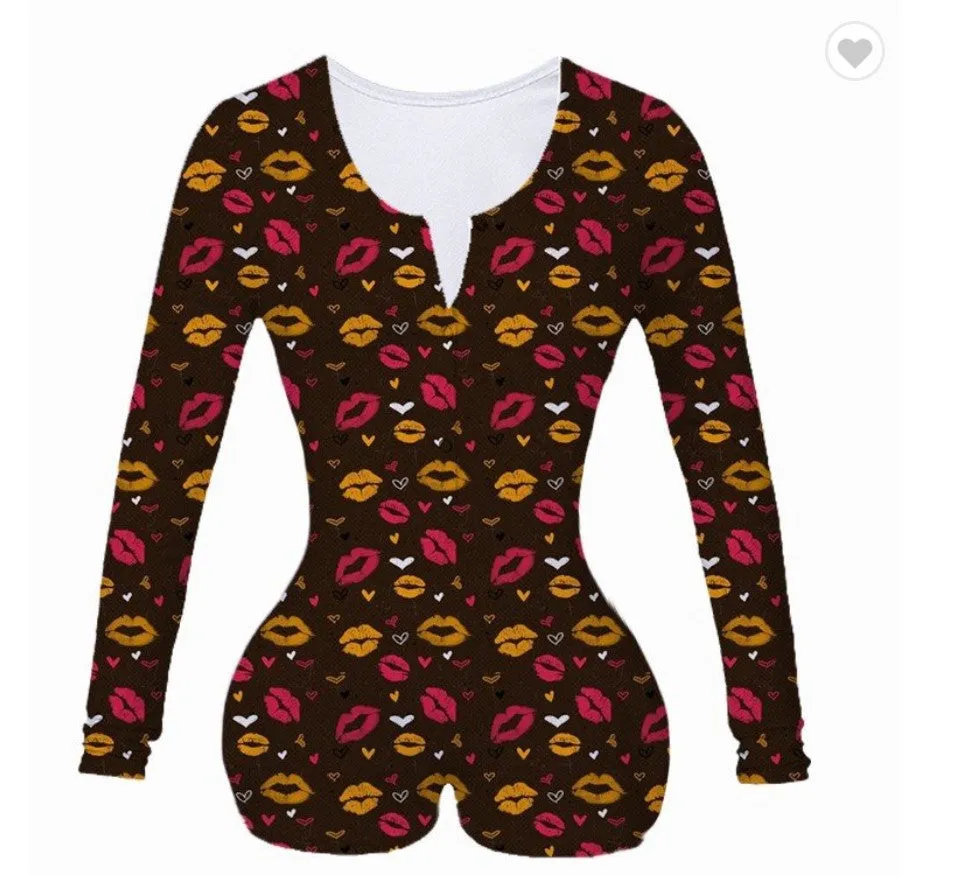 Valentine's Day rose print jumpsuit AH2033