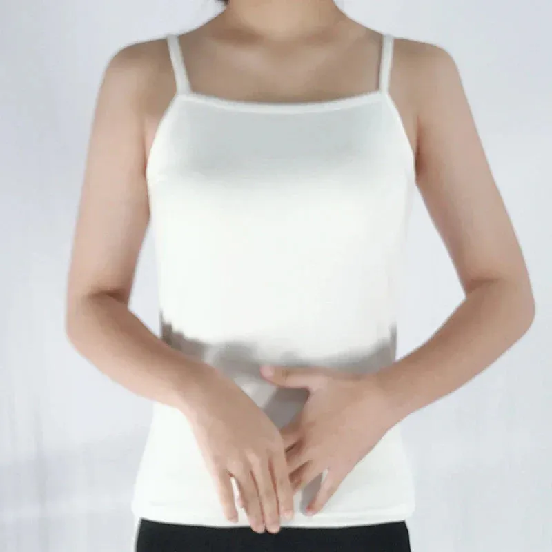Women Camisoles Summer Girl Sexy Strap Cotton Sleeveless Thin Camisole Vest Solid Top Simple Base Vest Tops Female Undies