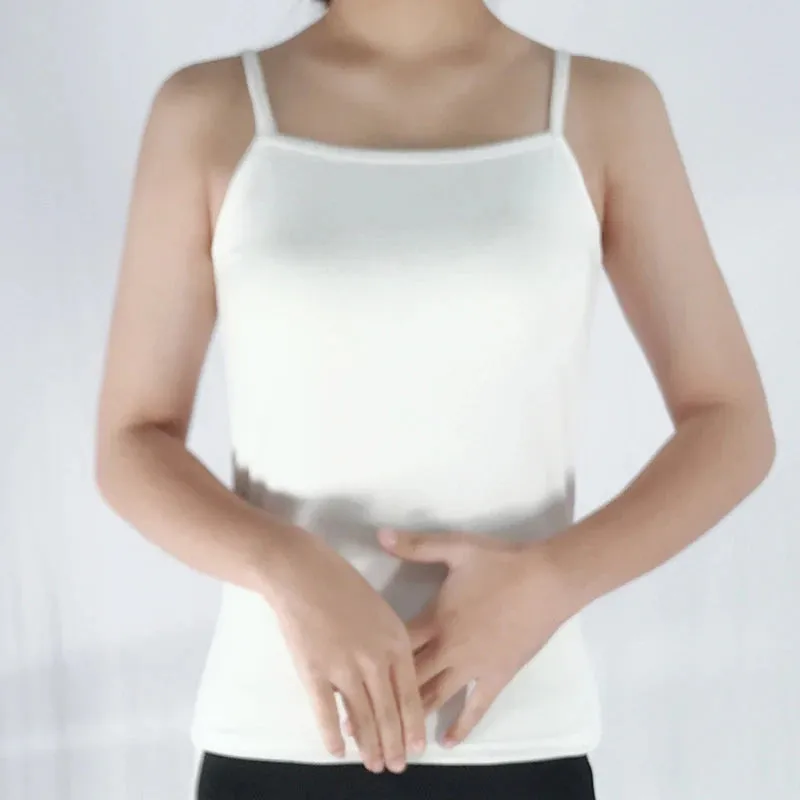 Women Camisoles Summer Girl Sexy Strap Cotton Sleeveless Thin Camisole Vest Solid Top Simple Base Vest Tops Female