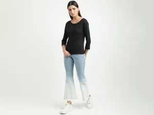 Women Solid Round Neck Top