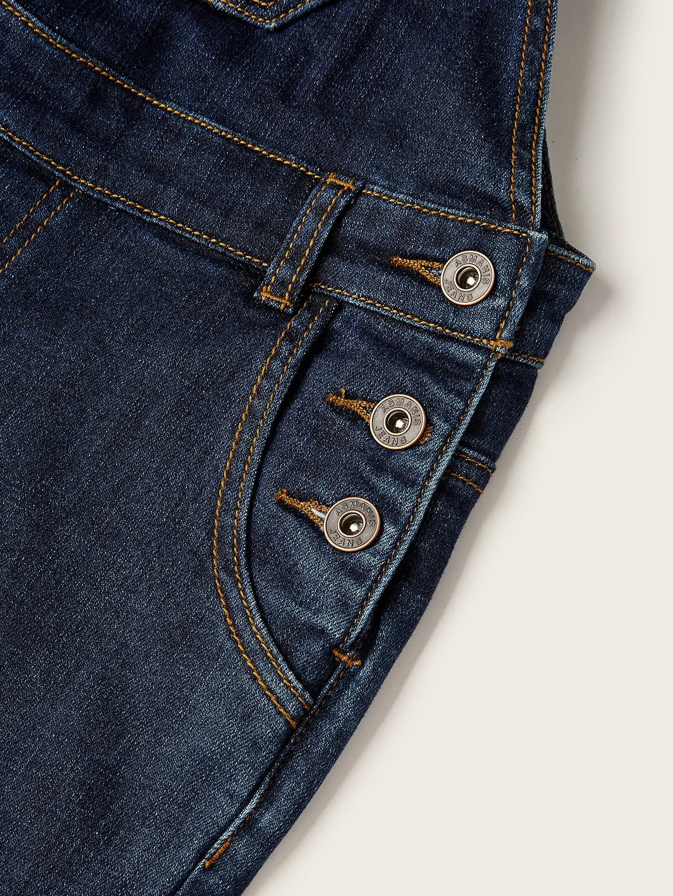 Women's Stretch Denim Overalls – Vintage-Inspired Jumpsuit