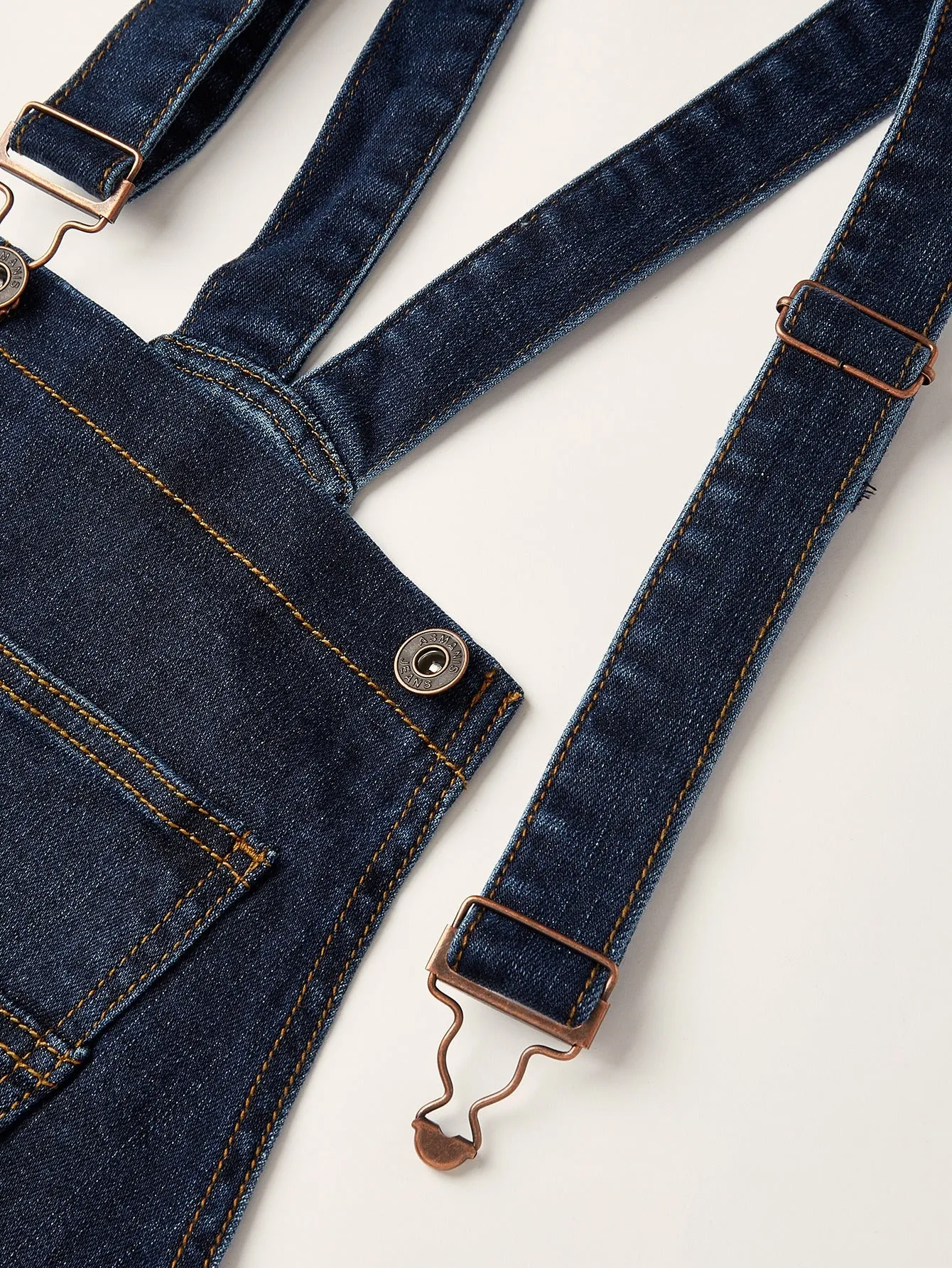Women's Stretch Denim Overalls – Vintage-Inspired Jumpsuit