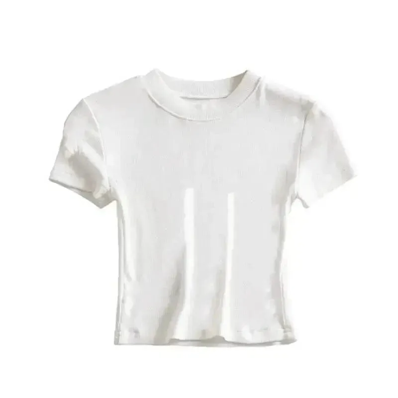 Women’s Summer Basic Solid Color T-Shirt | Short Sleeve Round Neck Casual Tee | Lightweight Daily Base Shirt