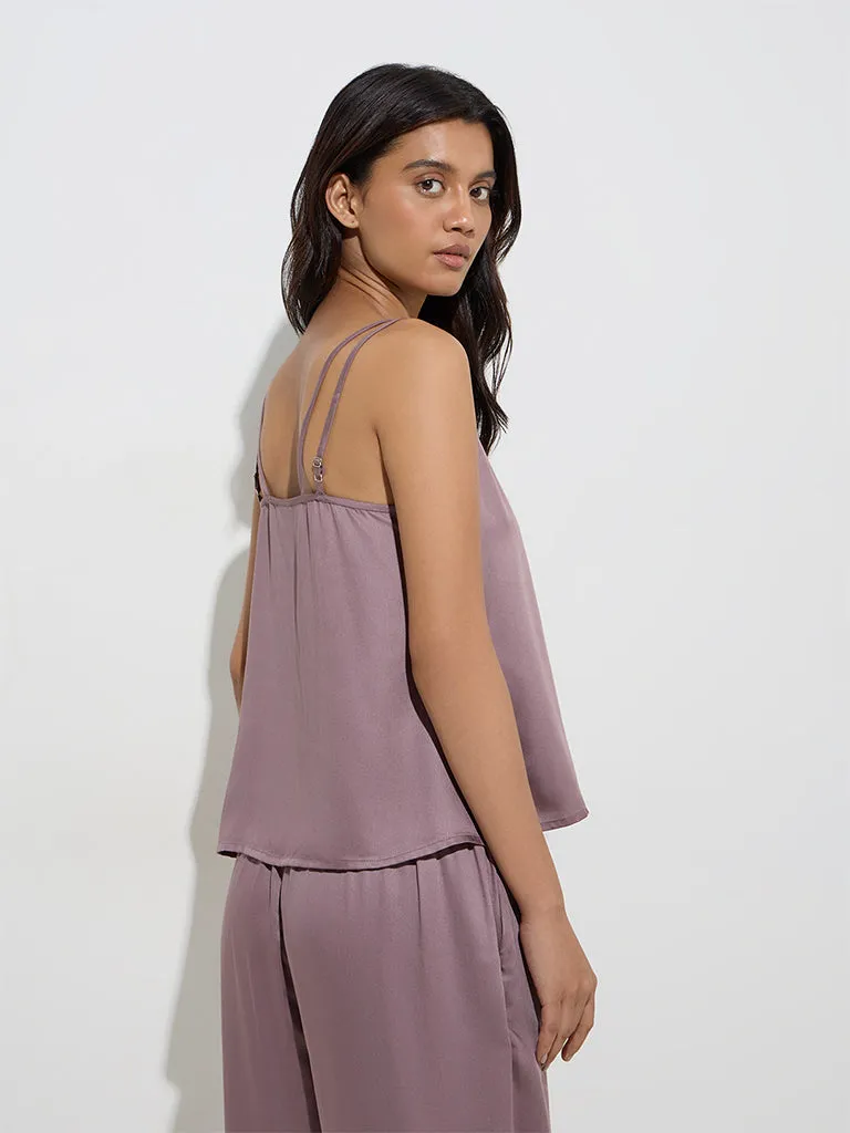 Wunderlove Solid Mauve Camisole