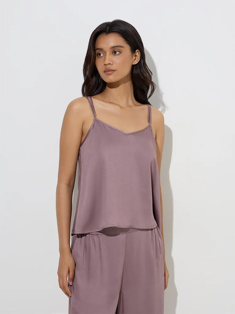 Wunderlove Solid Mauve Camisole