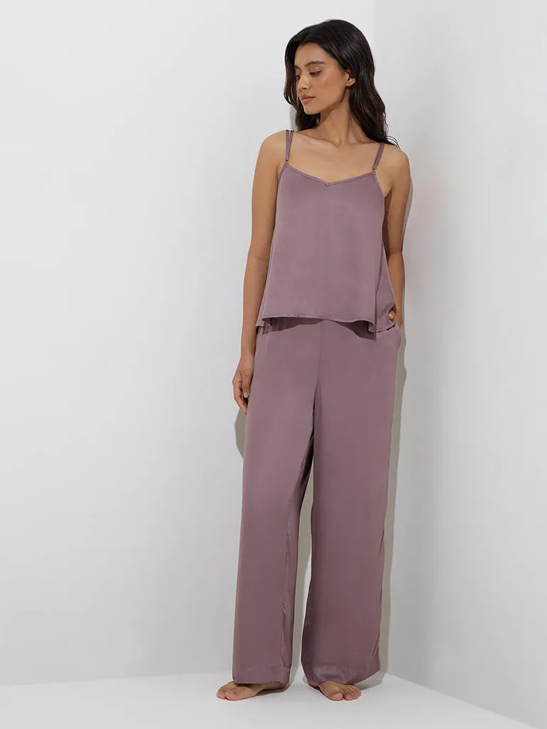Wunderlove Solid Mauve Camisole